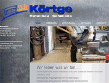 Tablet Screenshot of koertge-metallbau.de